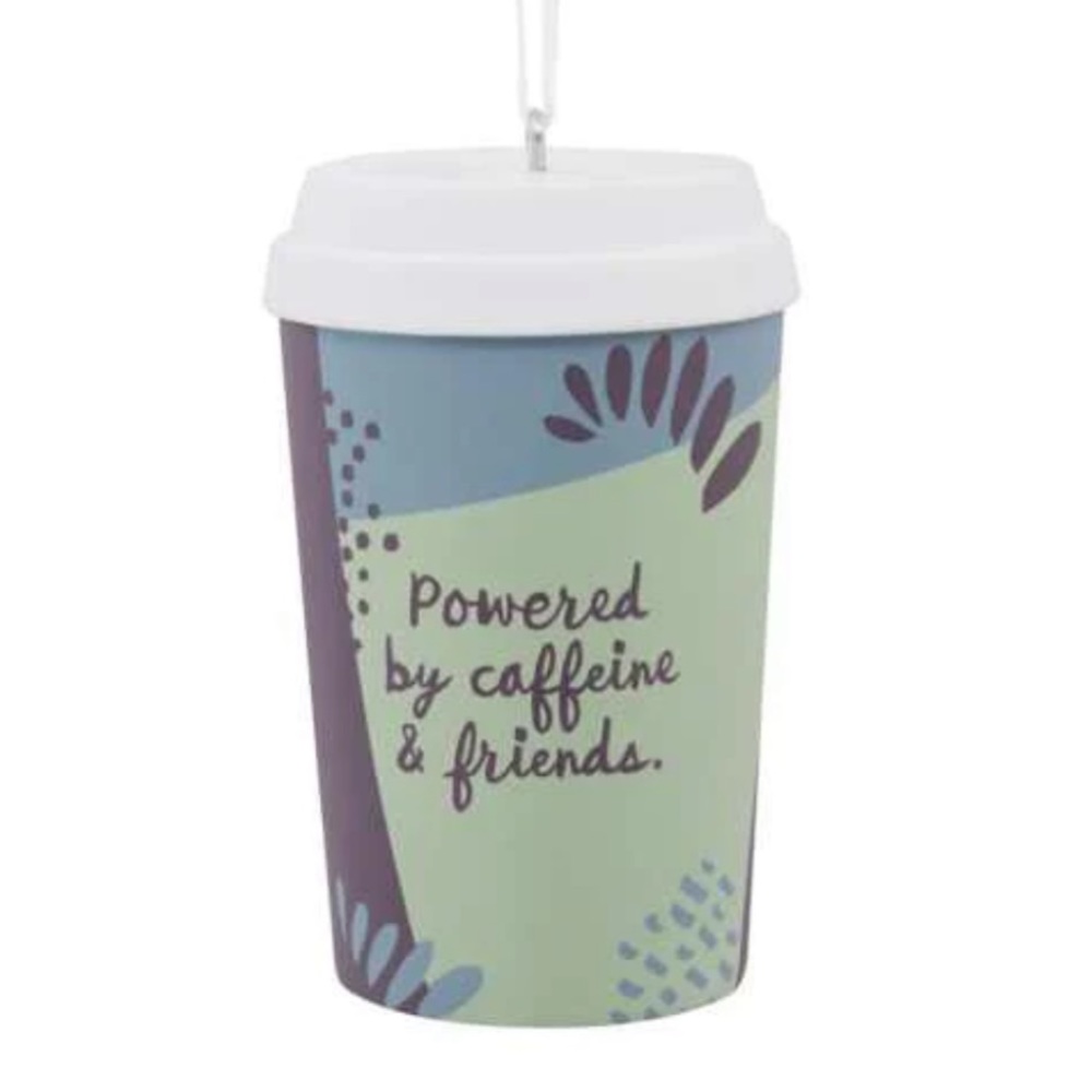 HALLMARK Powered by Caffeine & Friends Coffee Mug Ornament NWT